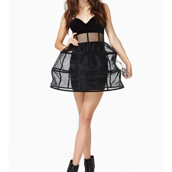Nasty gal cage dress black cut out hoop Harlow lbd - Picture 2 of 6